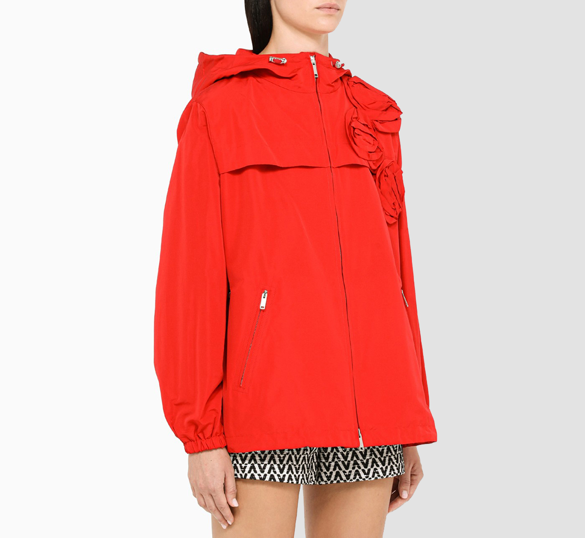 Smock hoodie in Red